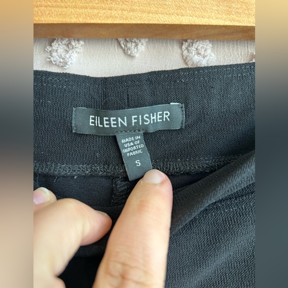 Eileen Fisher Straight Leg Pull On Pants Sz S‎ Black Business Professional - Picture 3 of 5